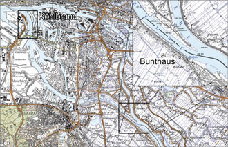 Figure 1: Port of Hamburg with \'Bunthaus\' in detail 