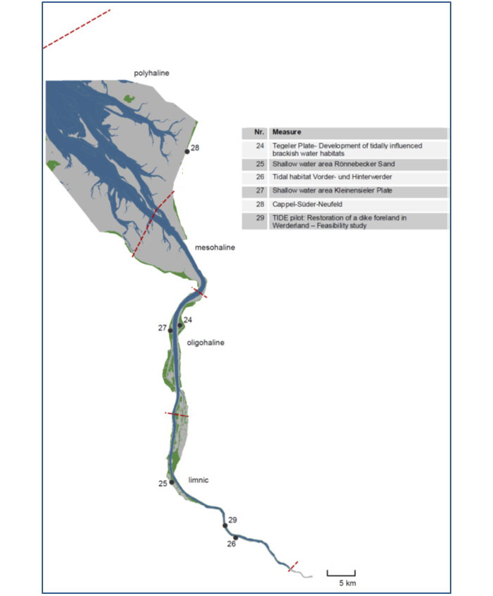 Figure 1: Location of compensation measure 25: ‚Shallow water area Rönnebecker Sand‘