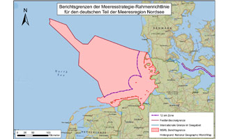 Figure 2c Reporting scope of the Marine Strategy Directive for the German North Sea