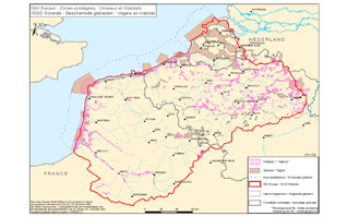 Figure 4a  European Marine Sites (SAC & SPA) in the International River Basin District Scheldt